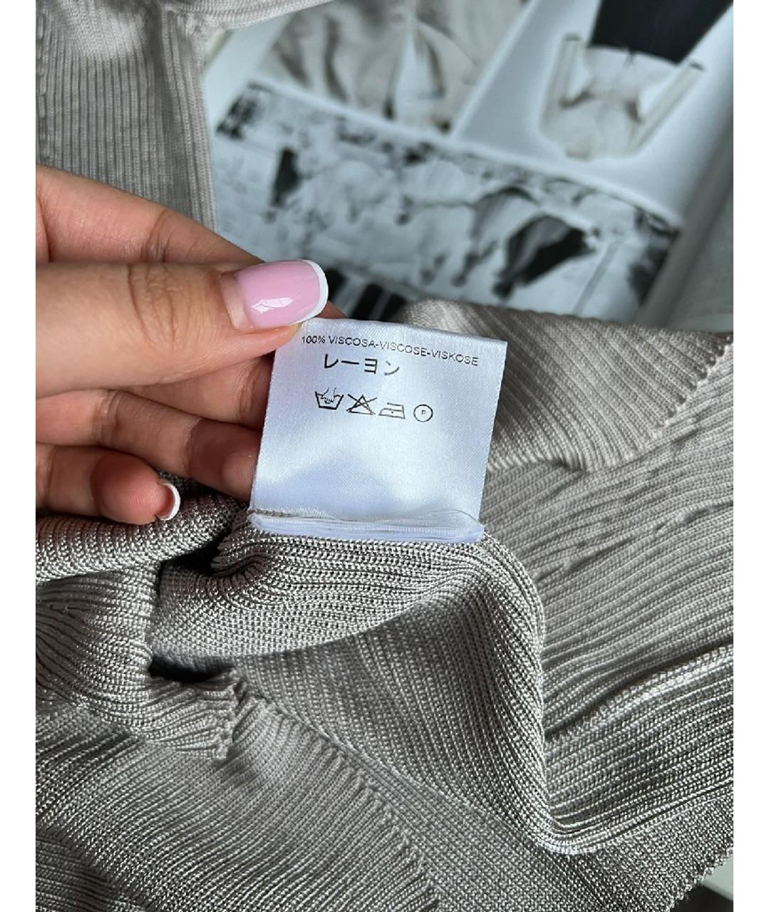 VALENTINO Серое вискозное платье, фото 5