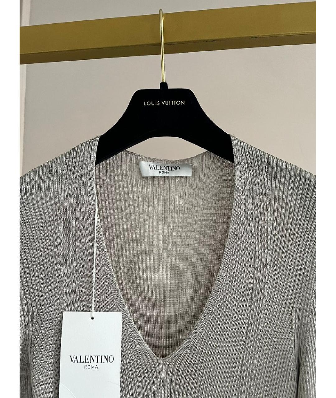 VALENTINO Серое вискозное платье, фото 3