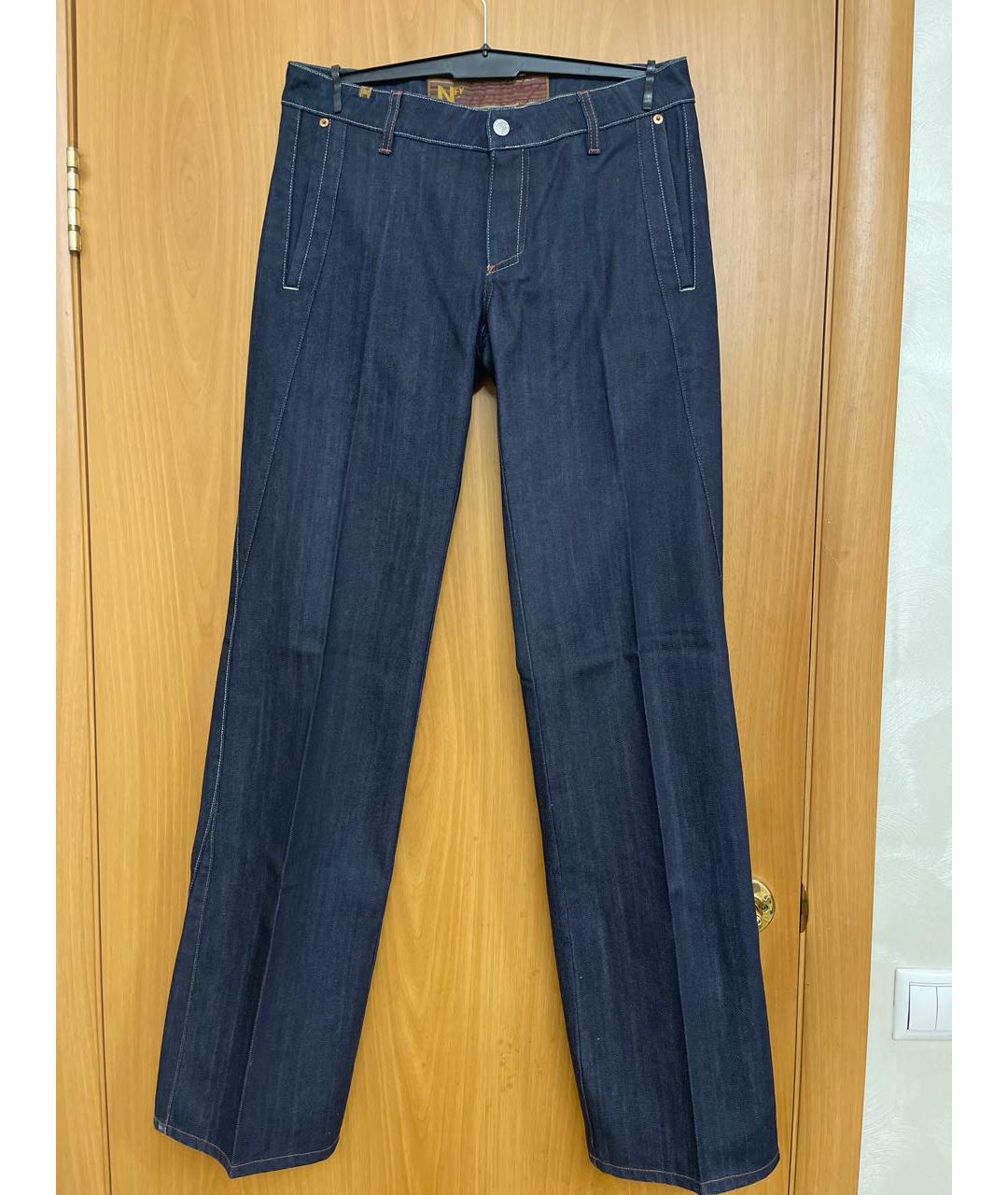 NOTIFY Темно-синие хлопко-эластановые джинсы клеш, фото 5