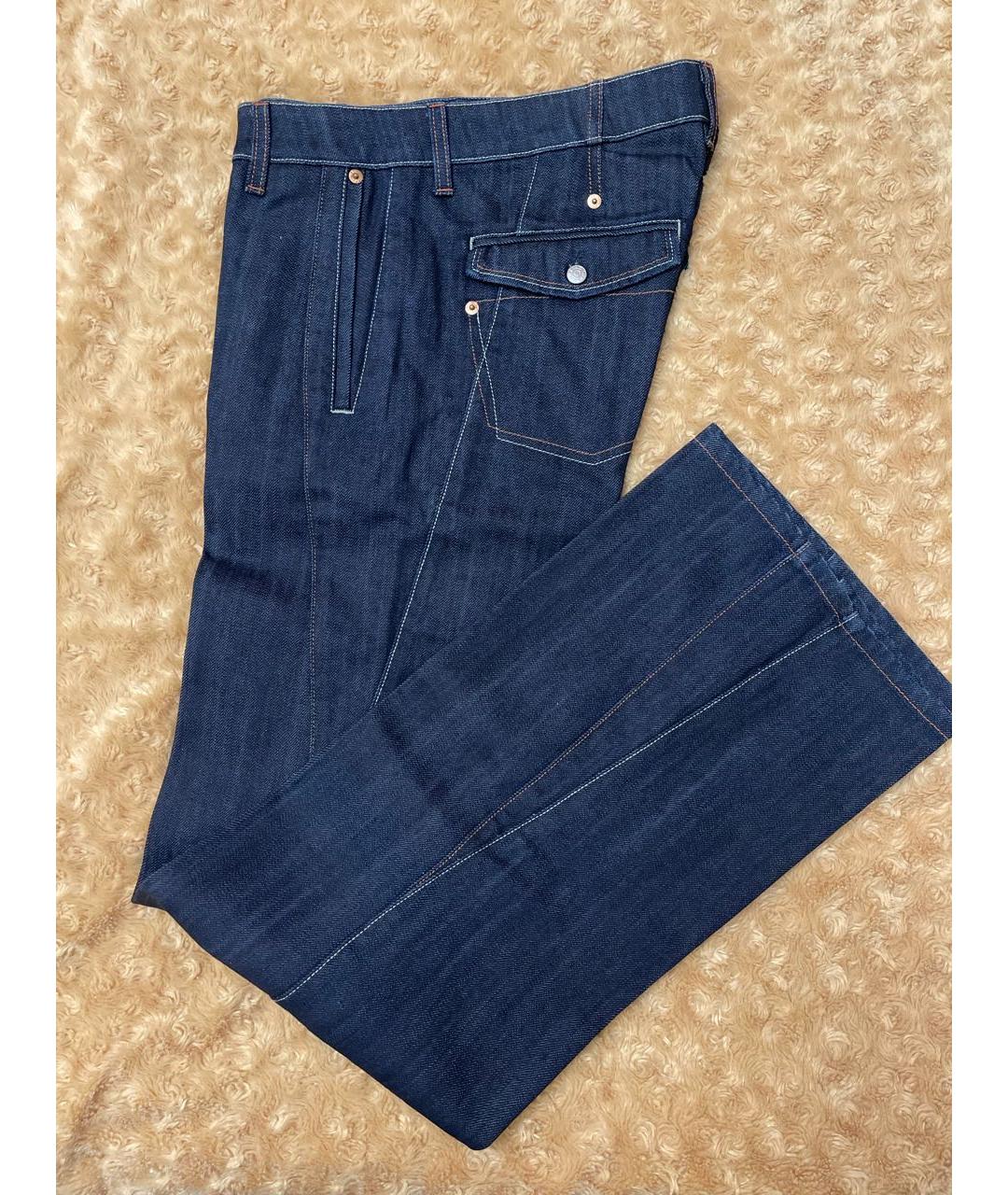NOTIFY Темно-синие хлопко-эластановые джинсы клеш, фото 3