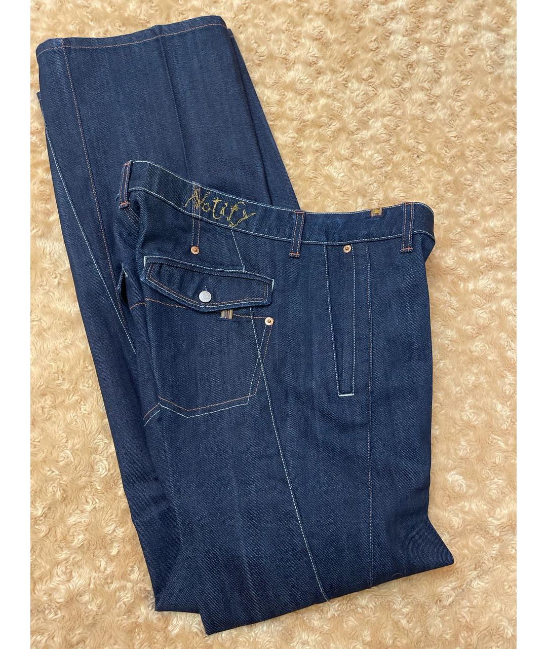NOTIFY Темно-синие хлопко-эластановые джинсы клеш, фото 2