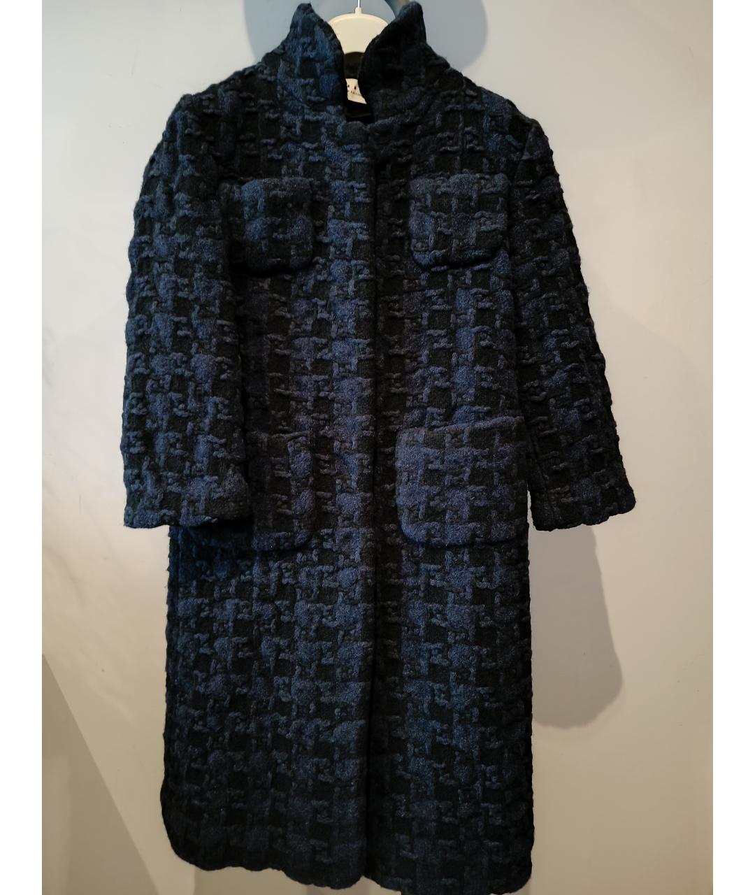 MARNI Темно-синее шерстяное пальто, фото 10