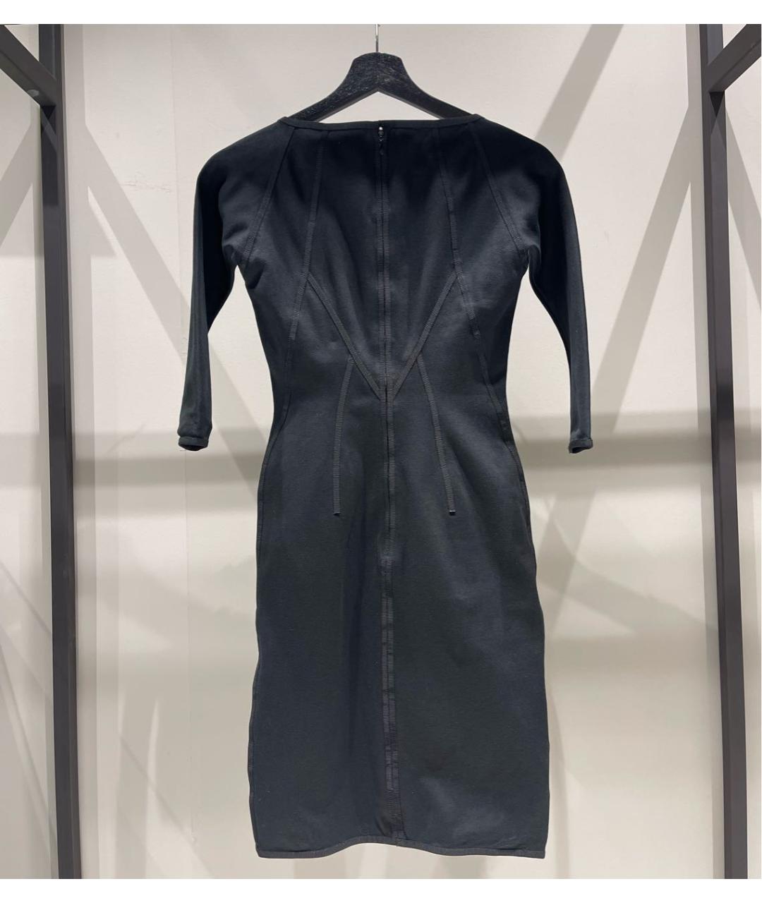 DSQUARED2 Черное хлопко-эластановое коктейльное платье, фото 2