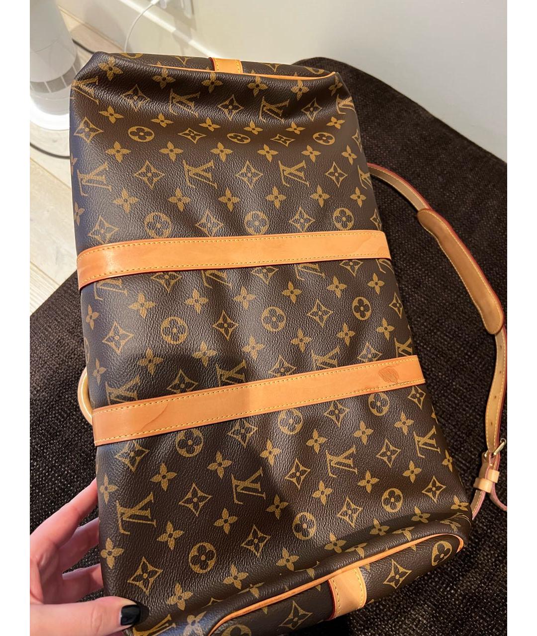 LOUIS VUITTON Коричневая дорожная/спортивная сумка, фото 6