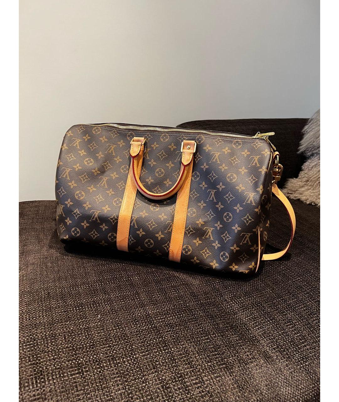 LOUIS VUITTON Коричневая дорожная/спортивная сумка, фото 9