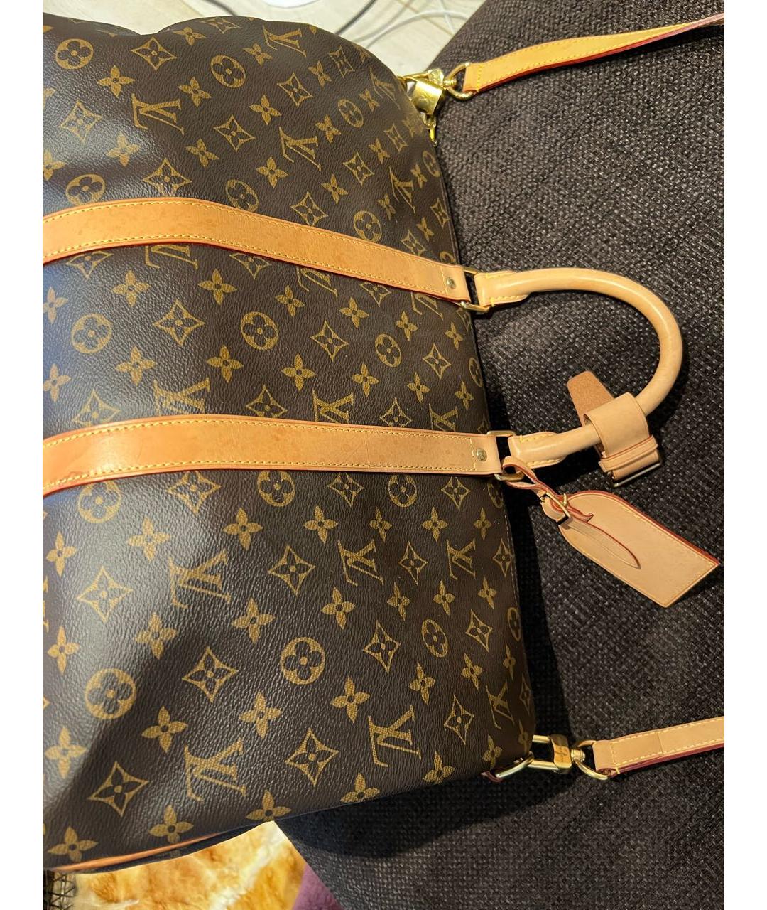 LOUIS VUITTON Коричневая дорожная/спортивная сумка, фото 7