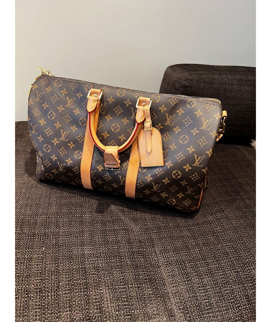 LOUIS VUITTON Коричневая дорожная/спортивная сумка, фото 2