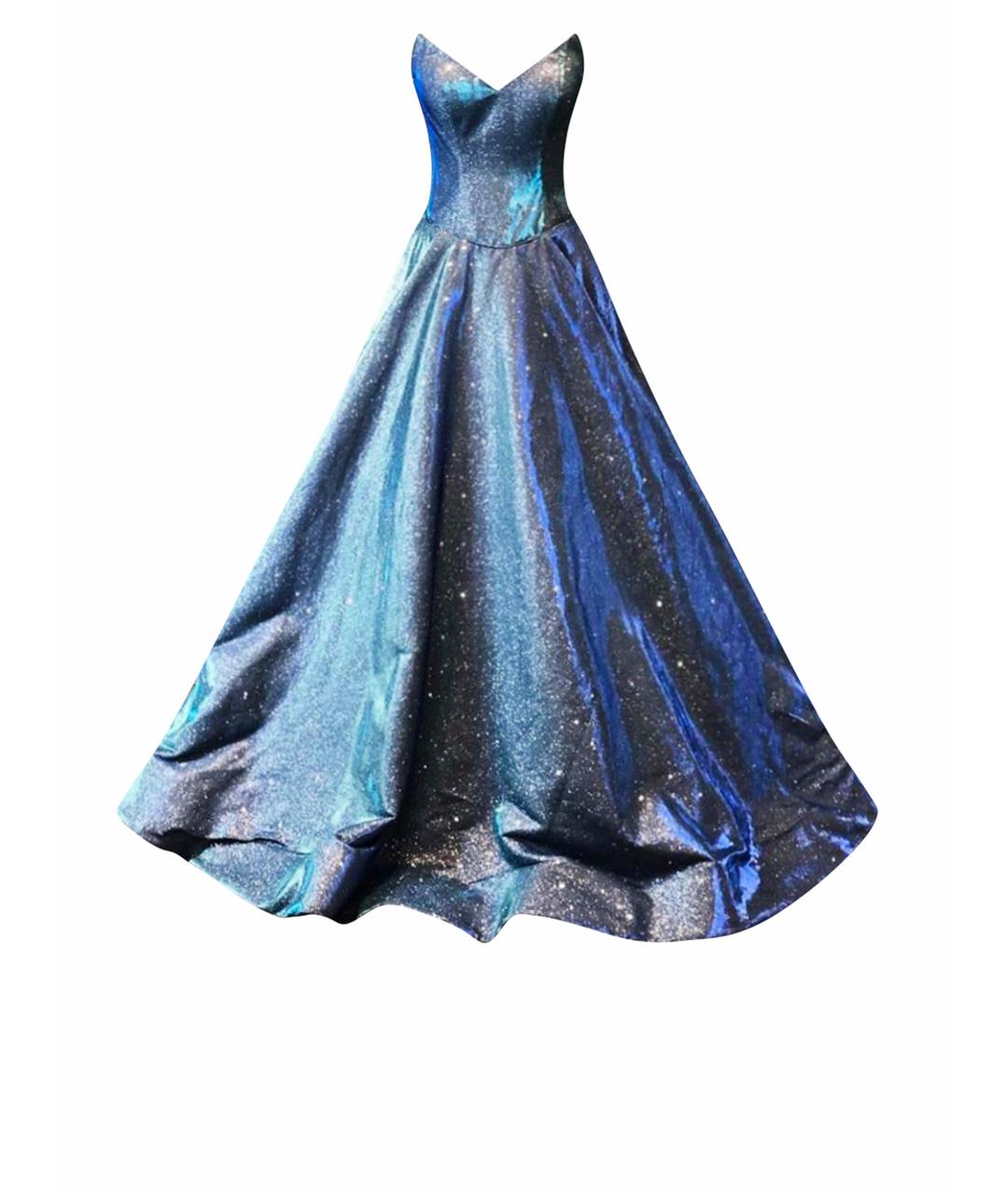 TARIK EDIZ Голубое полиэстеровое вечернее платье, фото 1