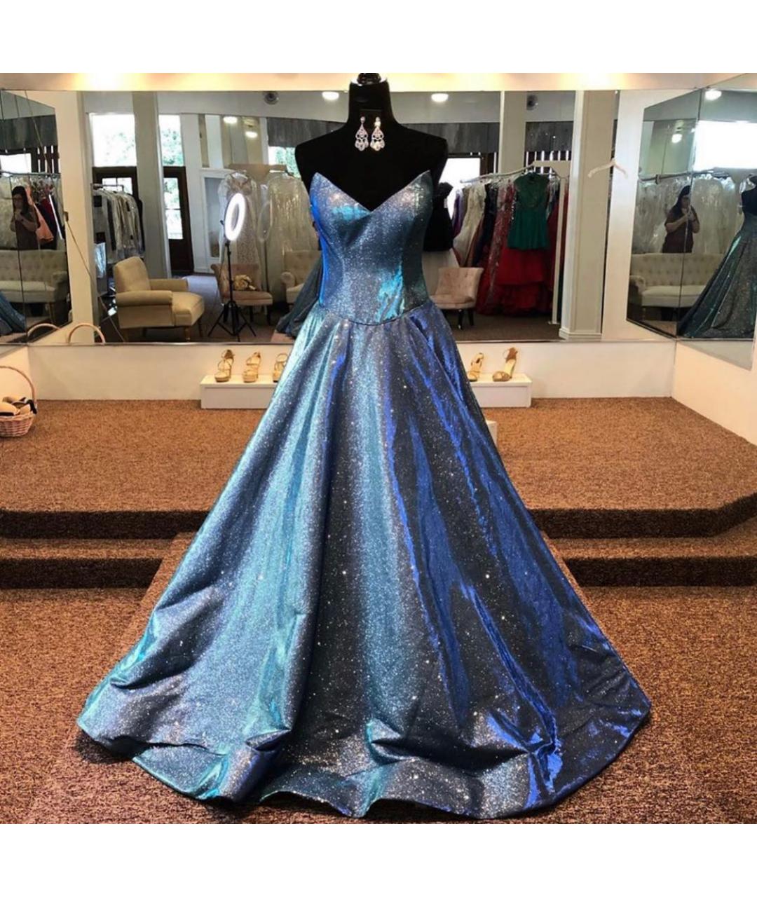 TARIK EDIZ Голубое полиэстеровое вечернее платье, фото 7