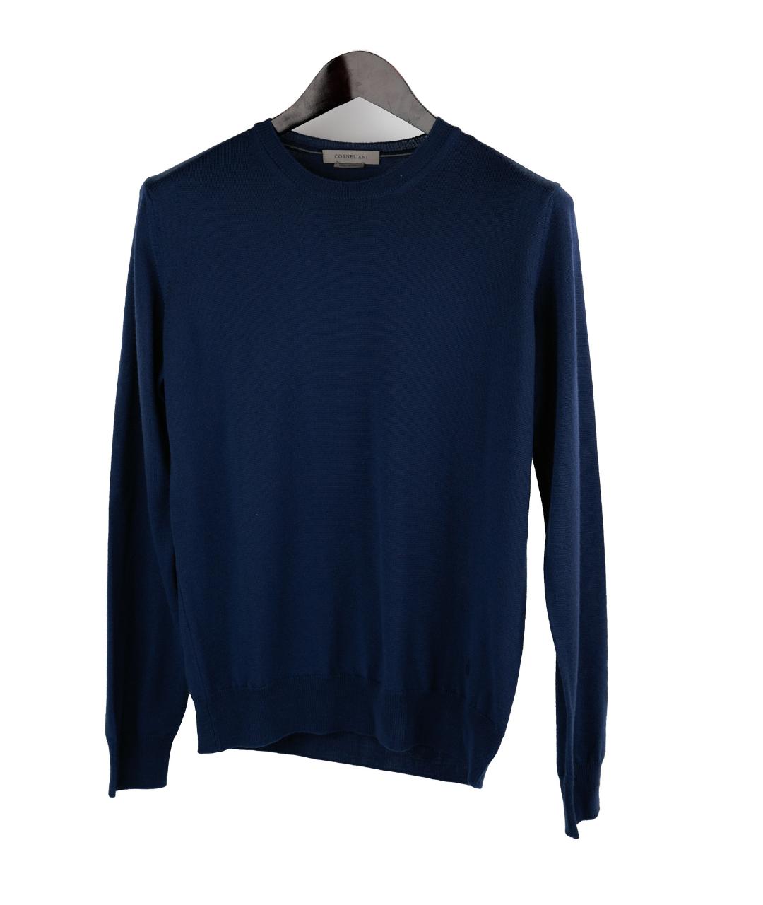 CORNELIANI Темно-синий шерстяной джемпер / свитер, фото 4