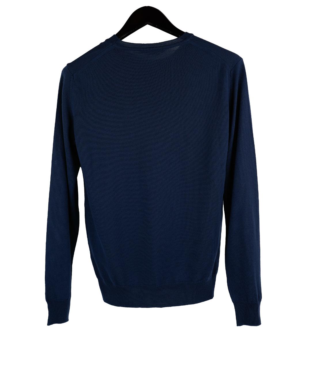CORNELIANI Темно-синий шерстяной джемпер / свитер, фото 2