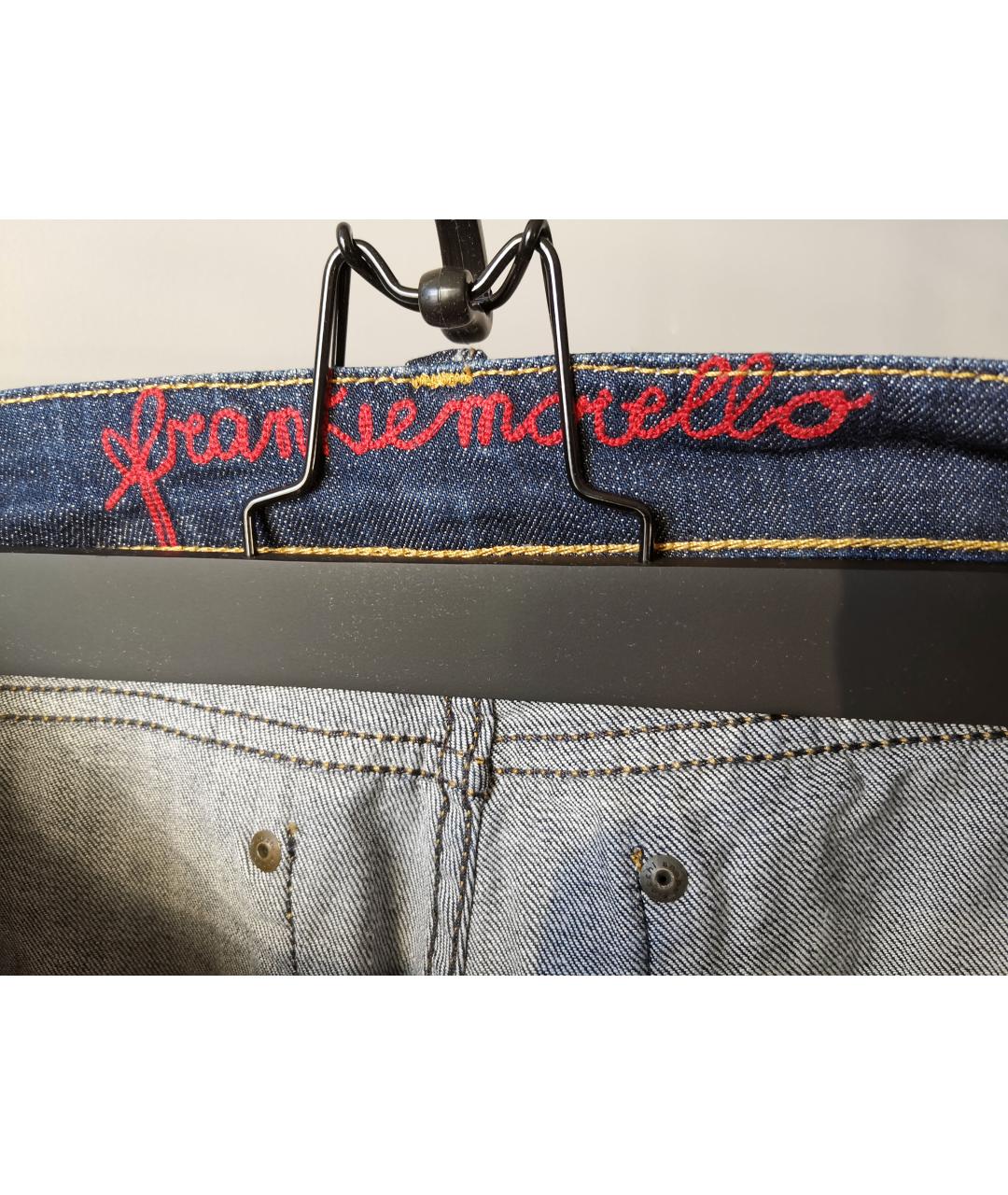 FRANKIE MORELLO Темно-синие хлопковые джинсы клеш, фото 3
