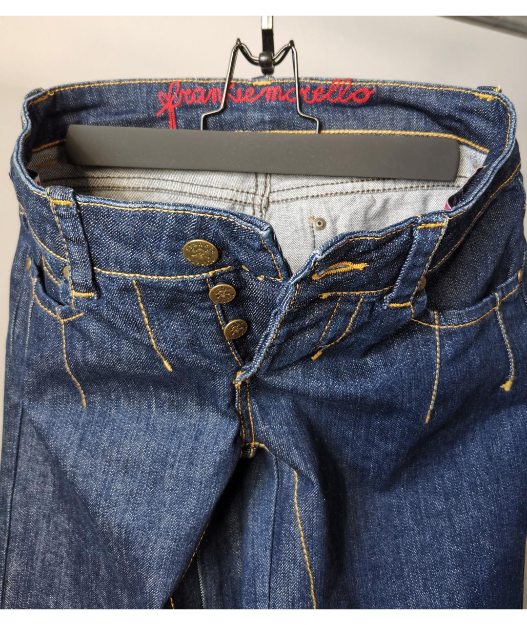 FRANKIE MORELLO Темно-синие хлопковые джинсы клеш, фото 4
