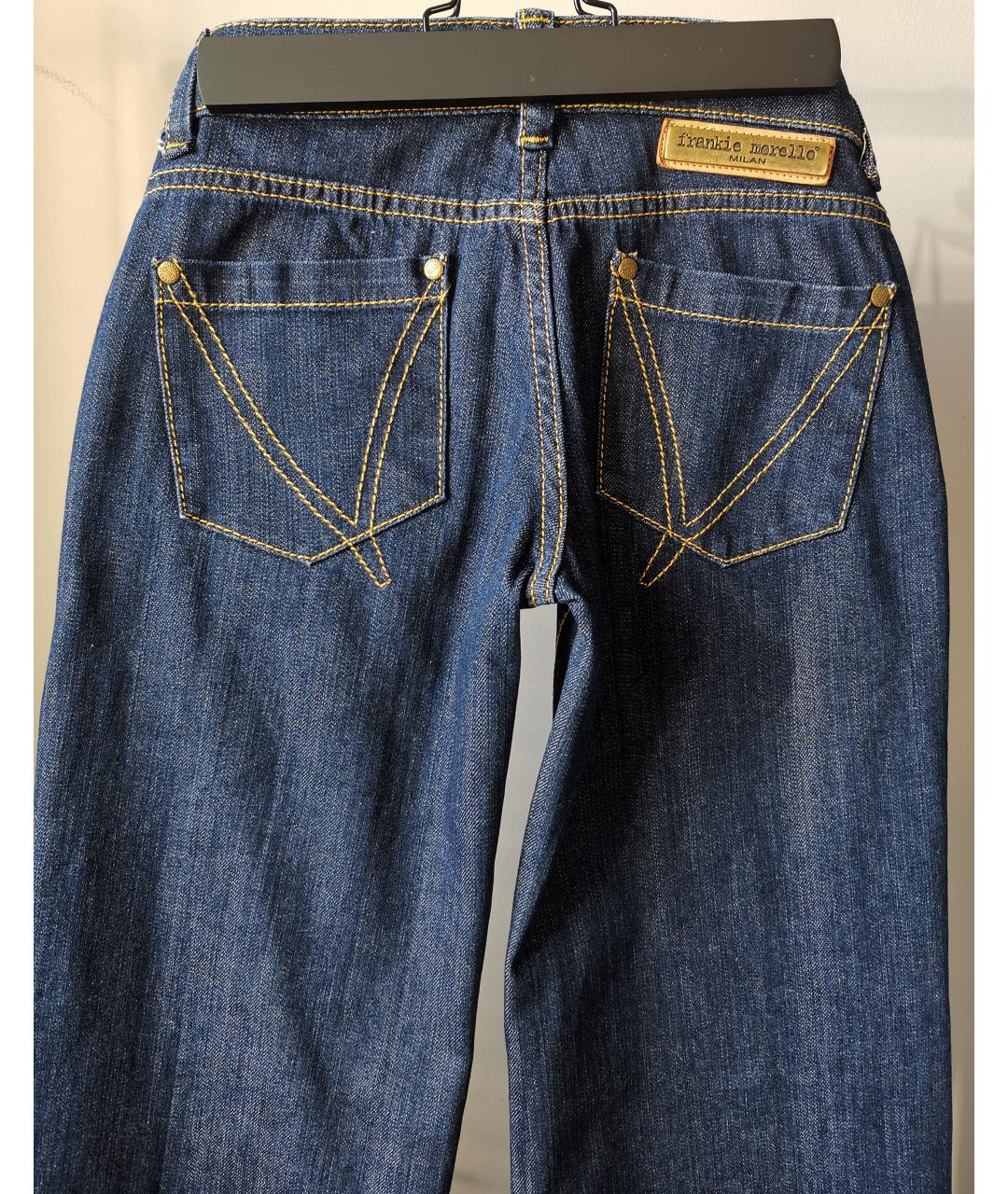 FRANKIE MORELLO Темно-синие хлопковые джинсы клеш, фото 5