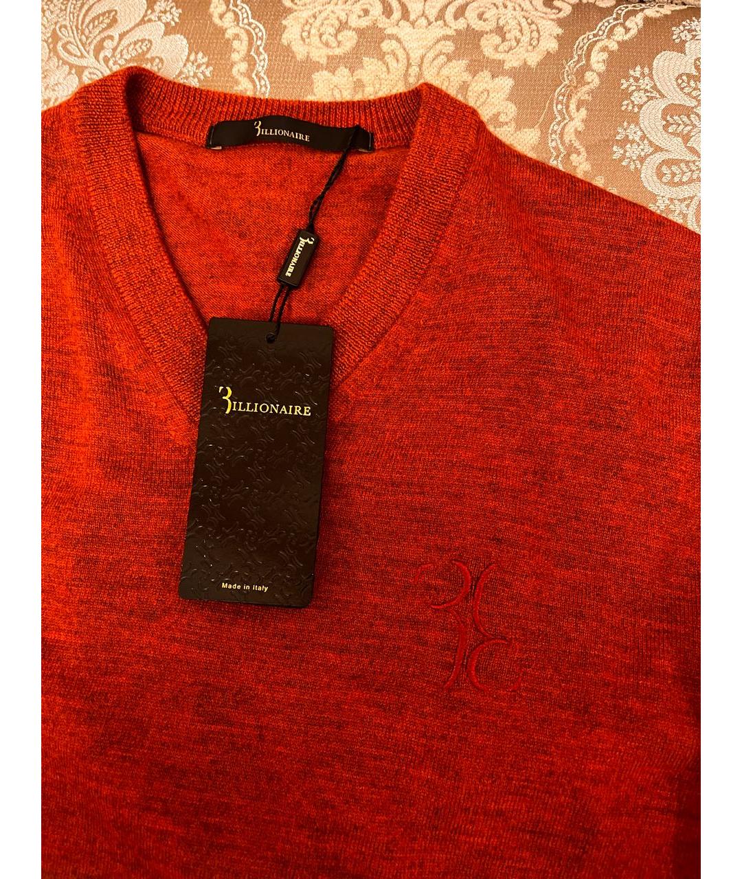BILLIONAIRE Коричневый шерстяной джемпер / свитер, фото 3