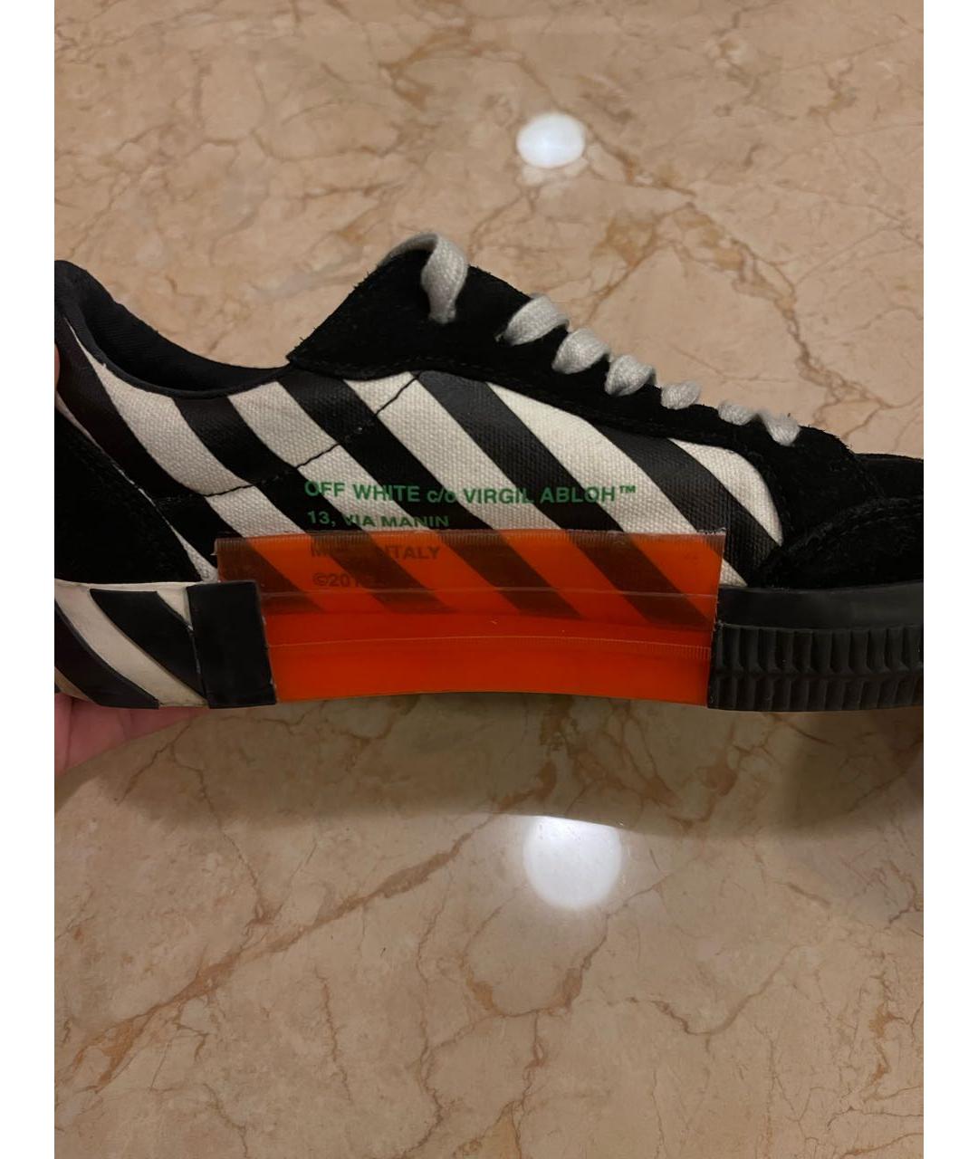 OFF-WHITE Черные кеды, фото 3