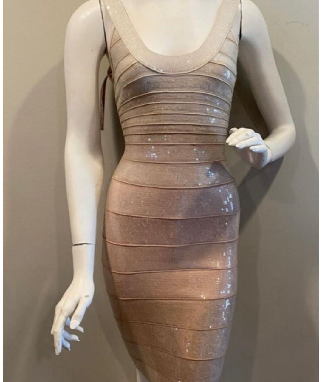 HERVE LEGER Мульти синтетическое коктейльное платье, фото 9