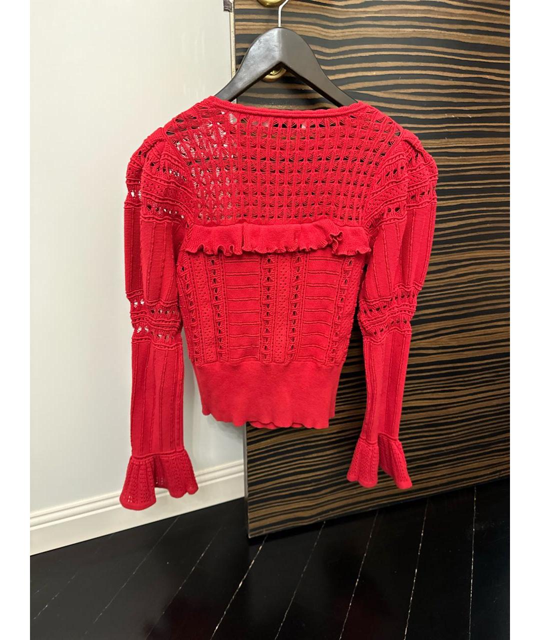 SELF-PORTRAIT Красный хлопковый джемпер / свитер, фото 2