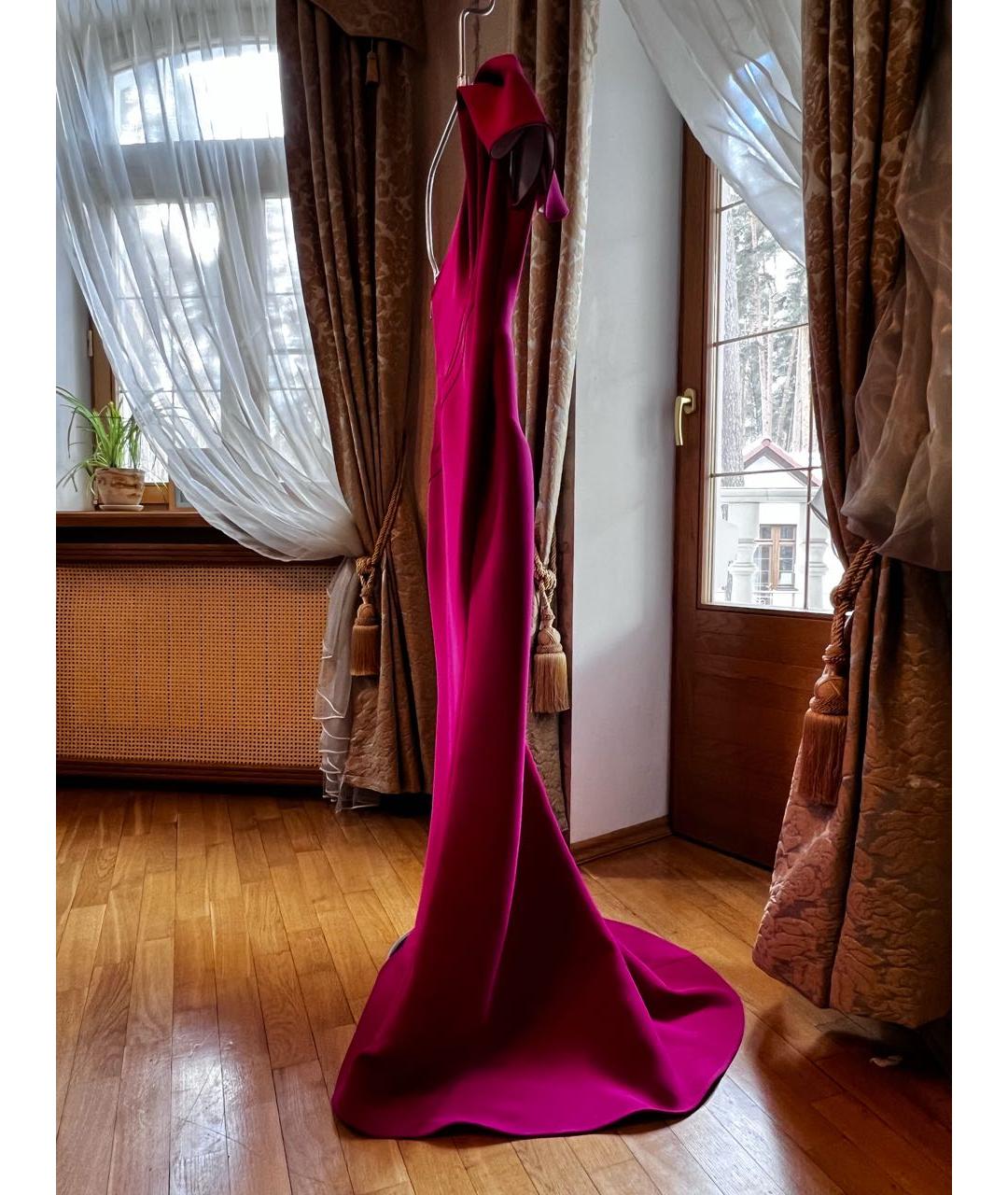 MATICEVSKI Фуксия полиэстеровое вечернее платье, фото 2