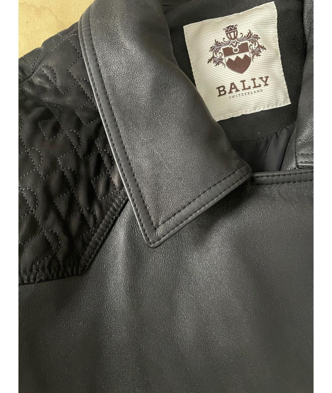 BALLY Черная кожаная куртка, фото 6
