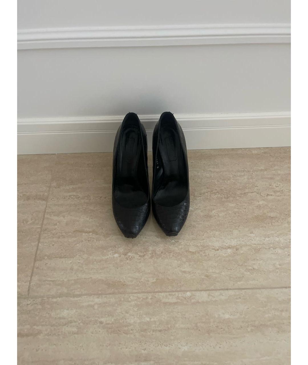 GIAMBATTISTA VALLI Черные туфли из экзотической кожи, фото 2