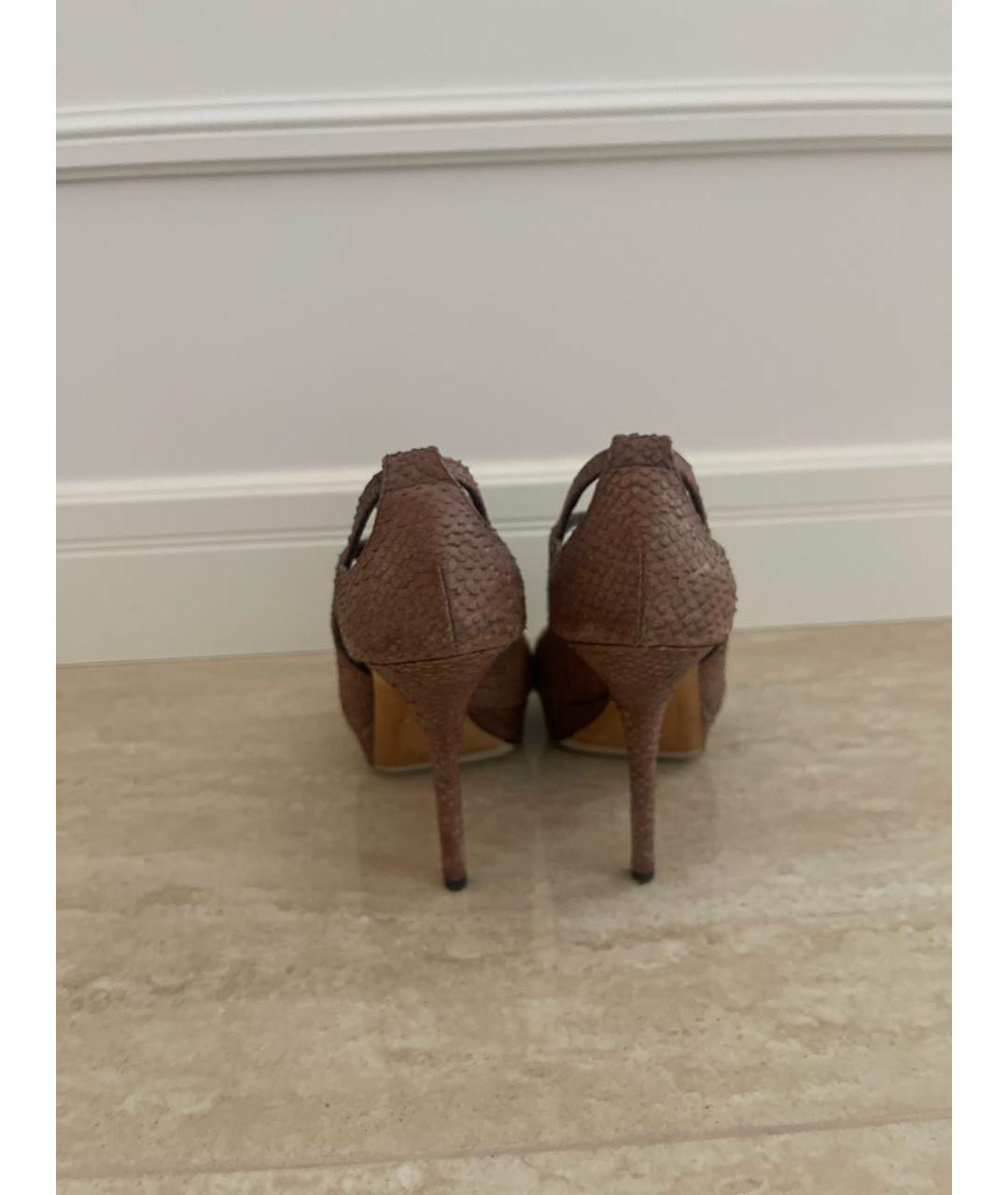 CHRISTIAN DIOR PRE-OWNED Коричневые туфли из экзотической кожи, фото 4