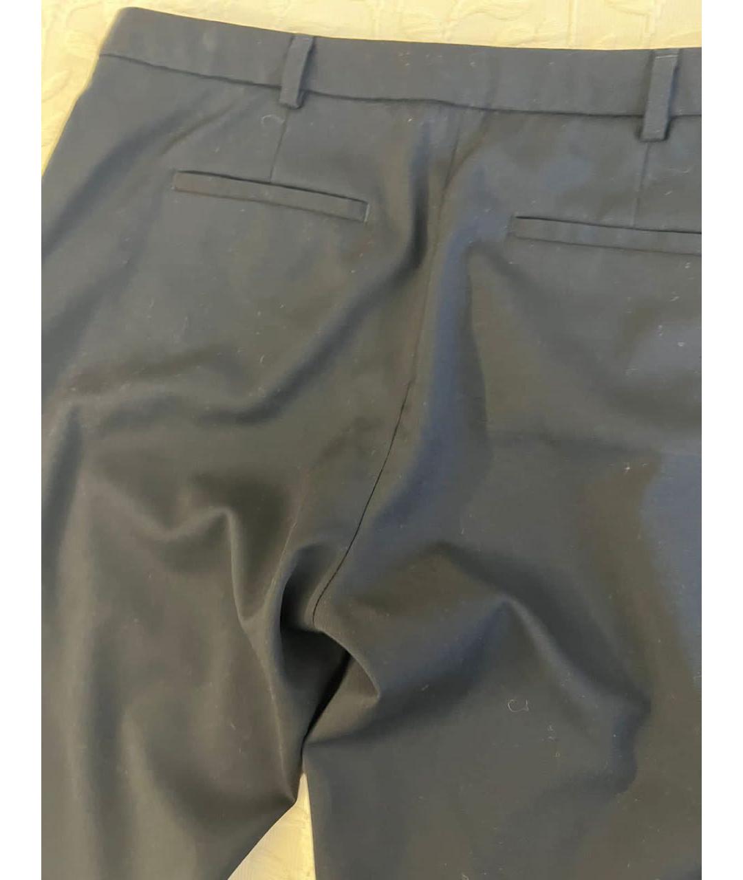 BURBERRY Черные шерстяные брюки широкие, фото 4