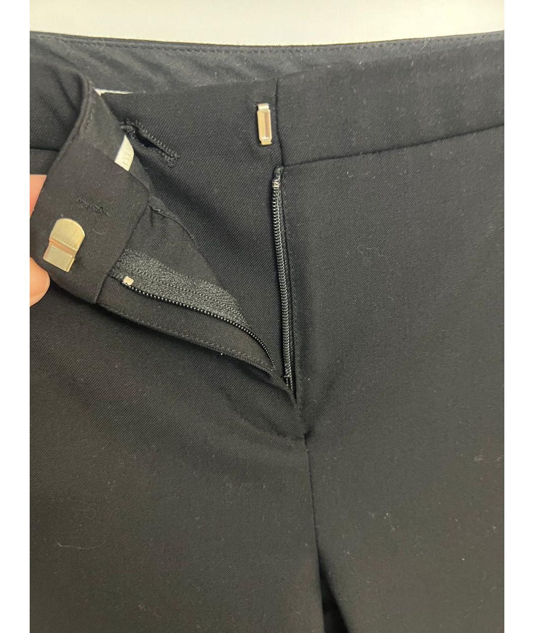 BURBERRY Черные шерстяные брюки широкие, фото 6
