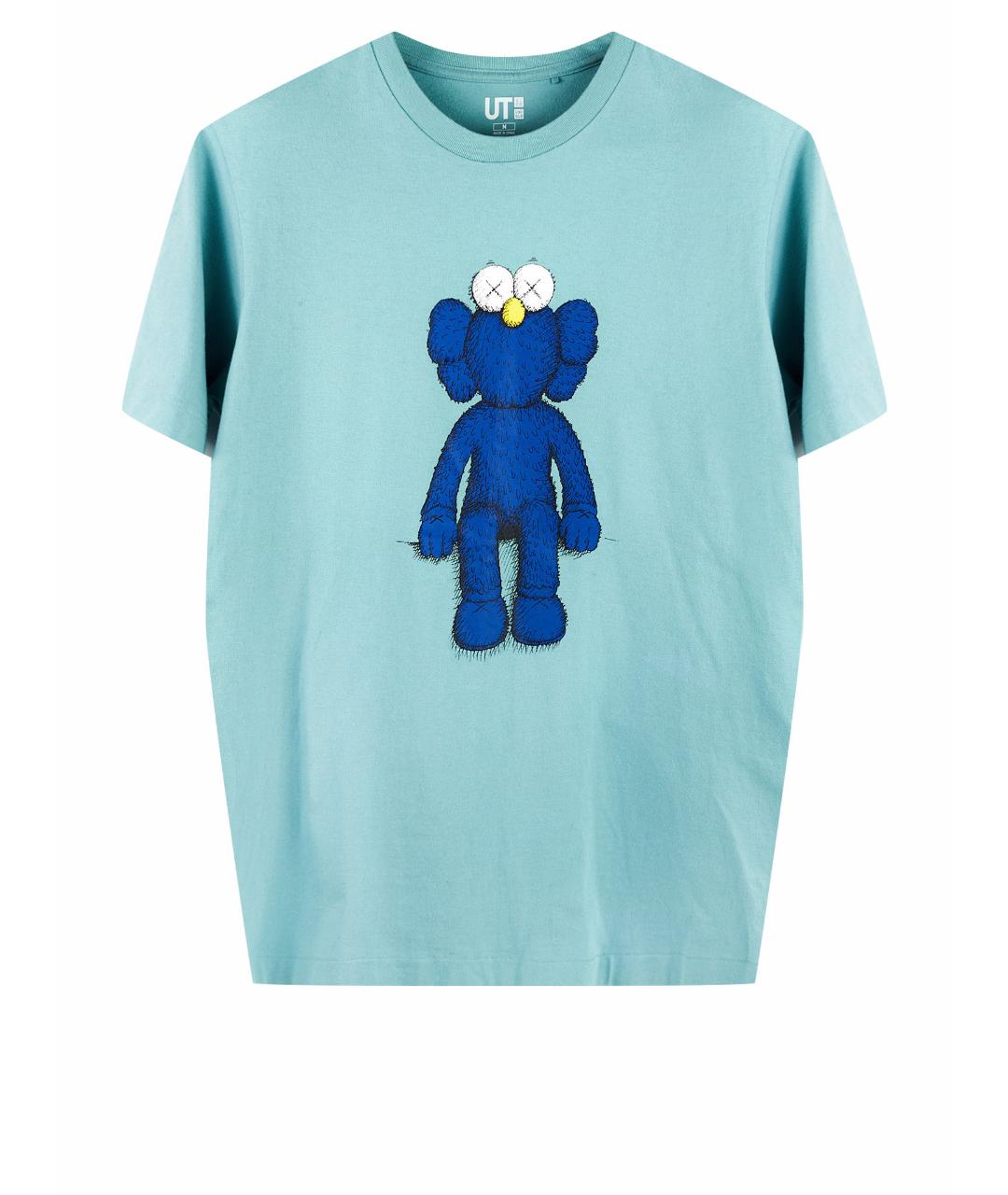 KAWS Голубая хлопковая футболка, фото 1