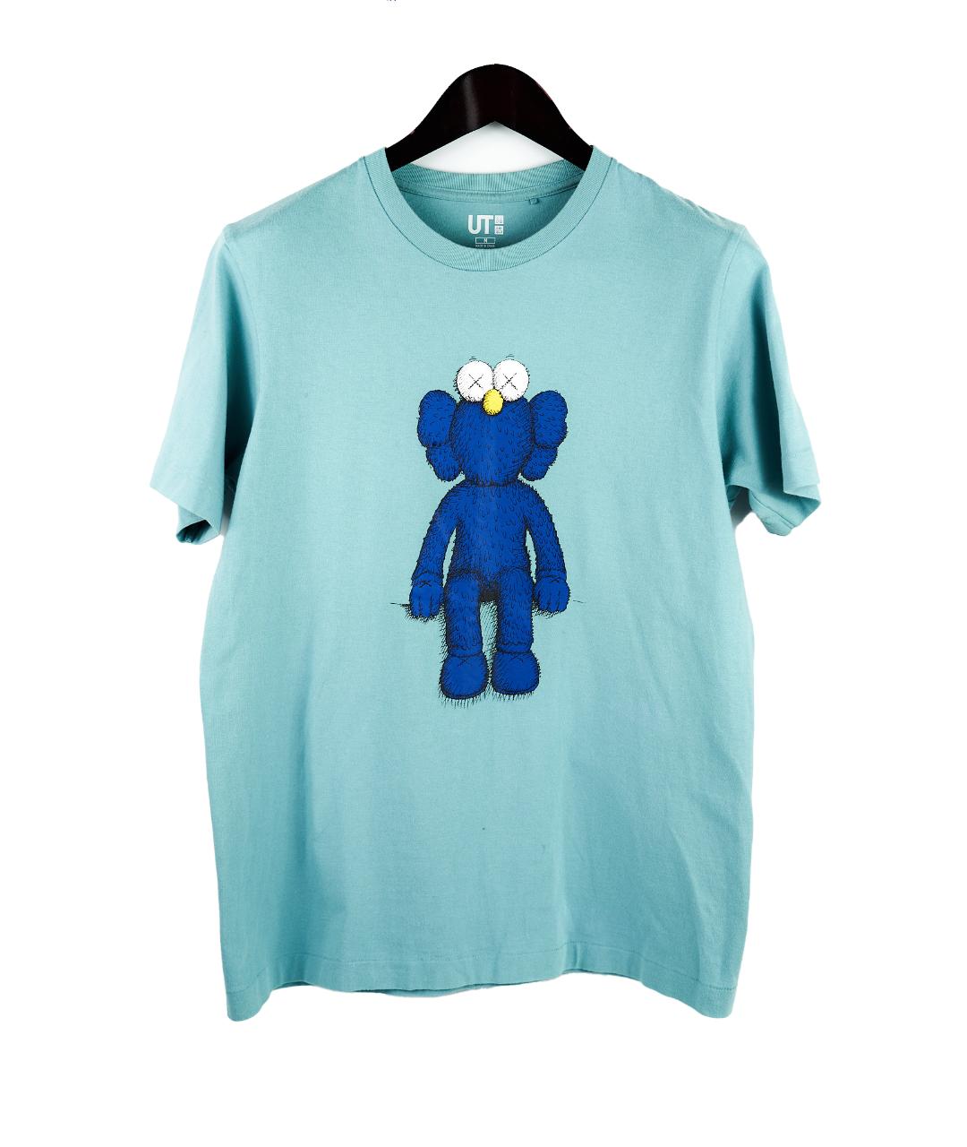 KAWS Голубая хлопковая футболка, фото 4