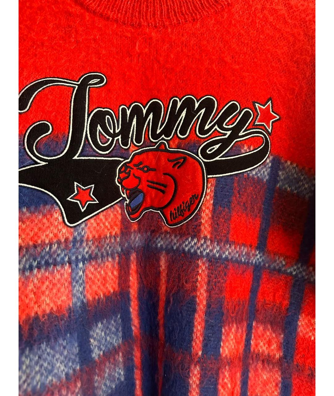 TOMMY HILFIGER Красный кашемировый джемпер / свитер, фото 4