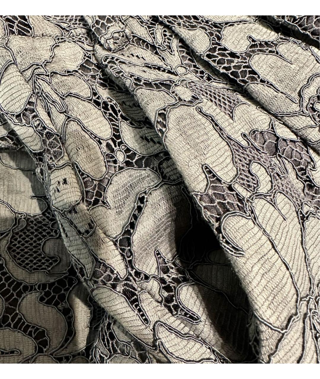 DOLCE&GABBANA Антрацитовая хлопковая юбка макси, фото 6