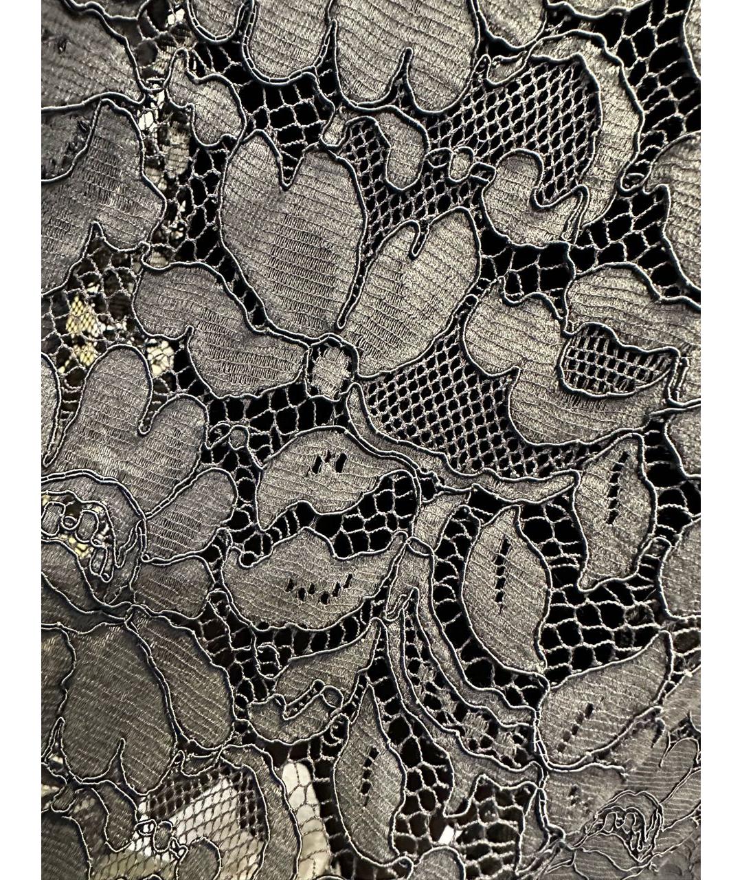 DOLCE&GABBANA Антрацитовая хлопковая юбка макси, фото 4