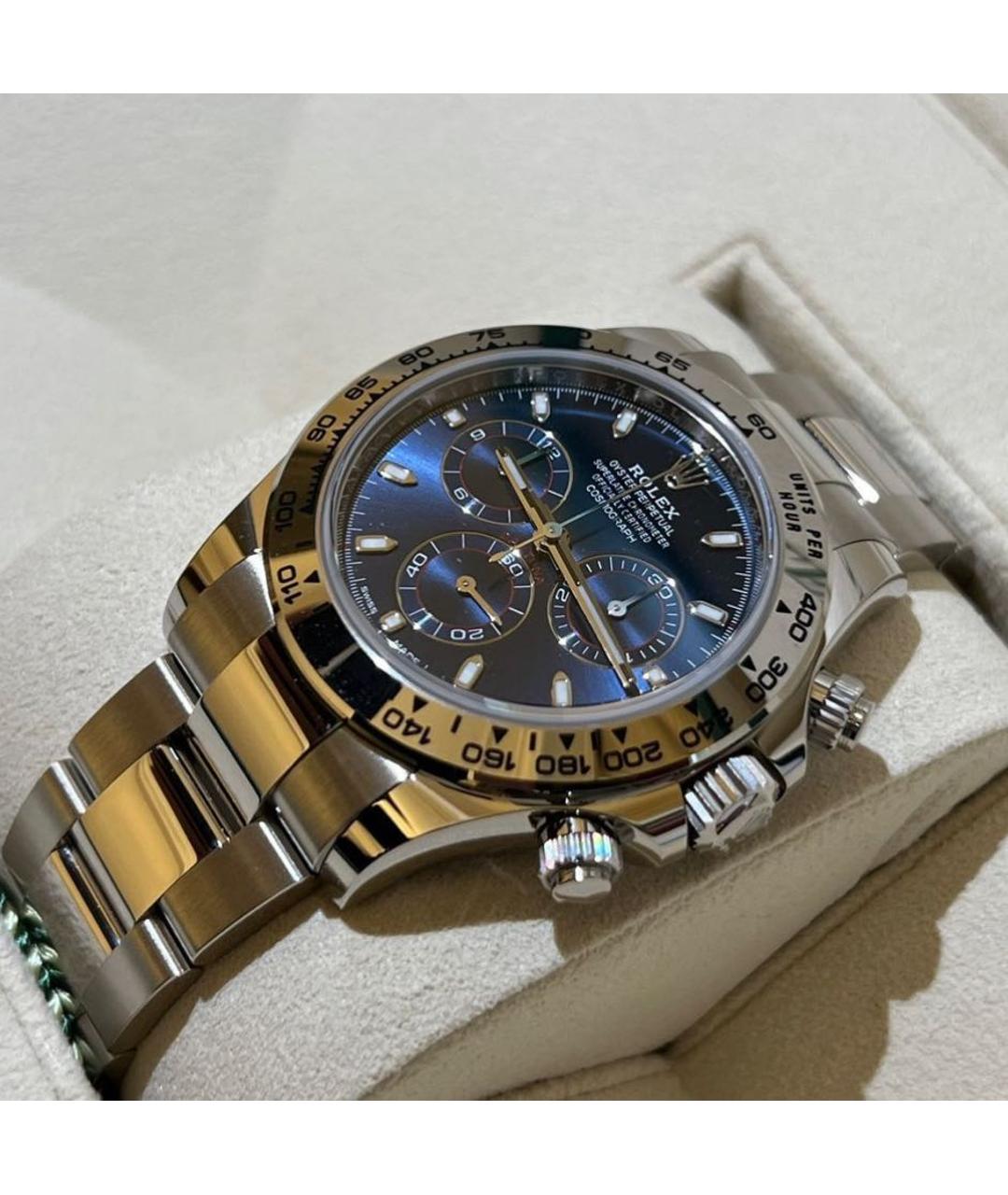 ROLEX Синие часы из белого золота, фото 2