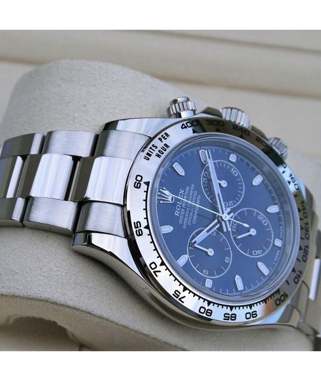 ROLEX Синие часы из белого золота, фото 4