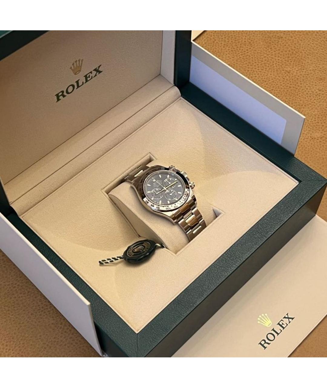 ROLEX Синие часы из белого золота, фото 3