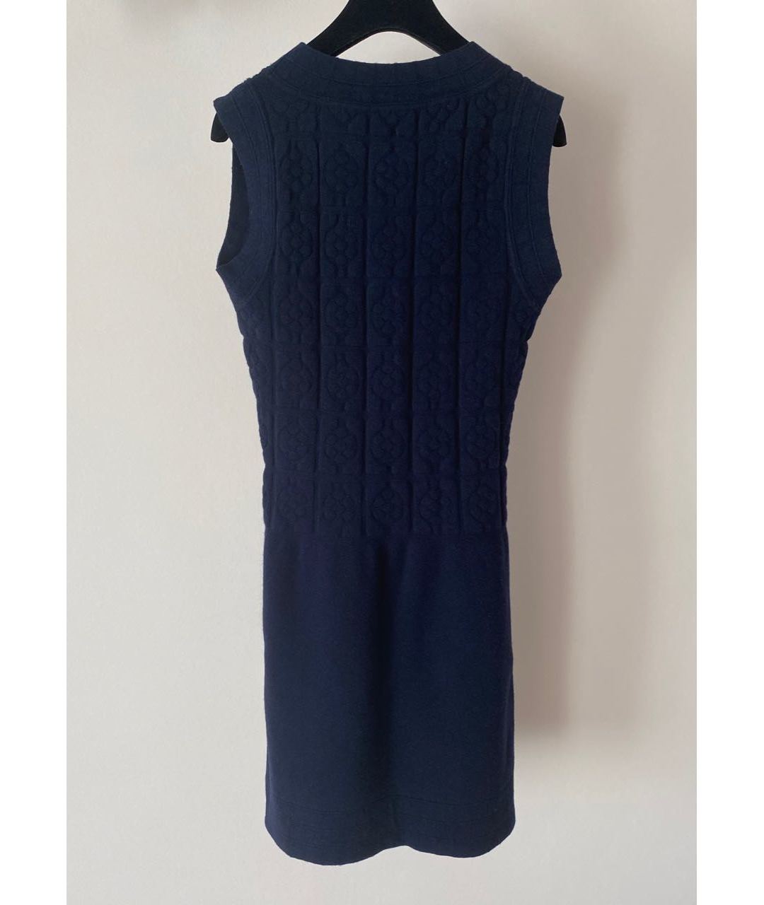 CHANEL PRE-OWNED Темно-синее кашемировое коктейльное платье, фото 2