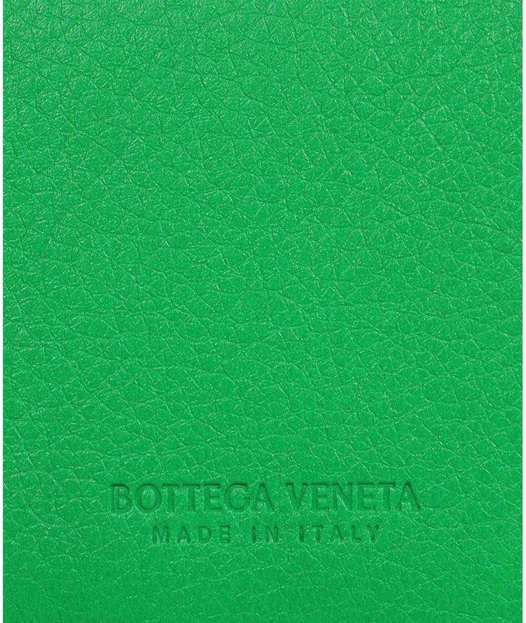 BOTTEGA VENETA Зеленый кожаный кардхолдер, фото 2