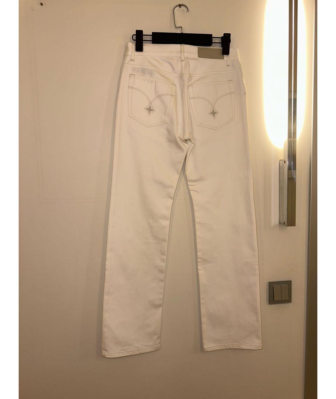 LOUIS VUITTON Белые хлопковые прямые джинсы, фото 2