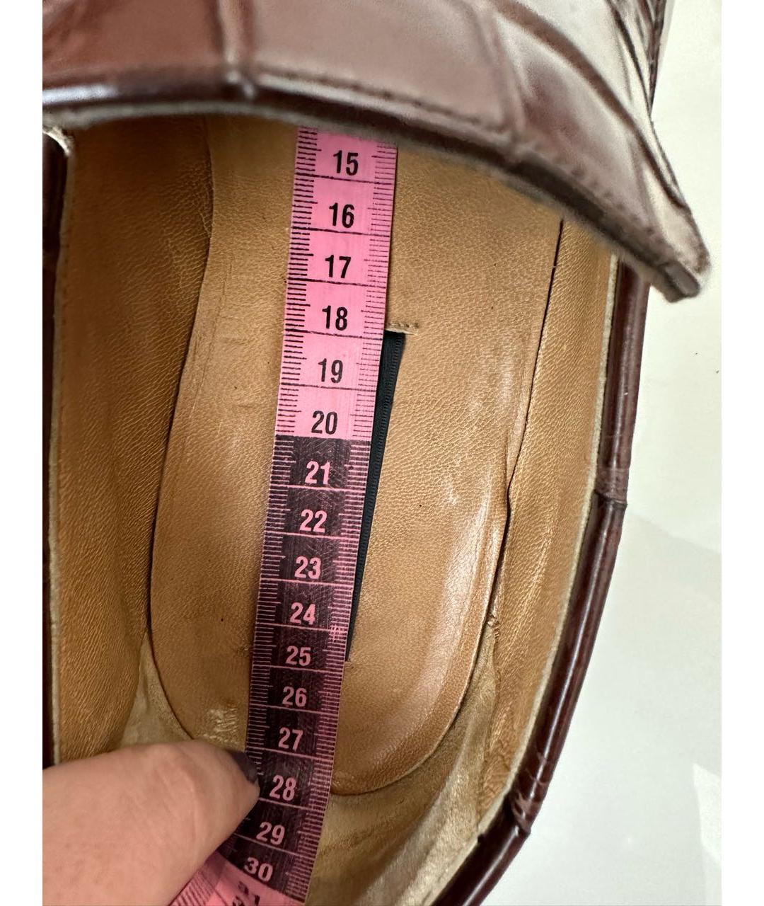 ZILLI Коричневые туфли из экзотической кожи, фото 8