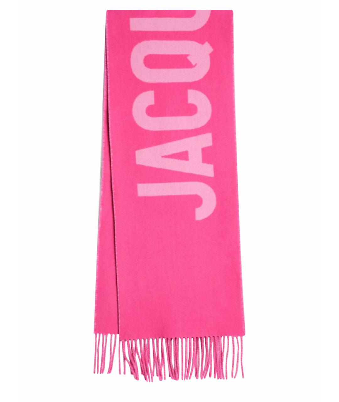 JACQUEMUS Розовый шерстяной шарф, фото 1