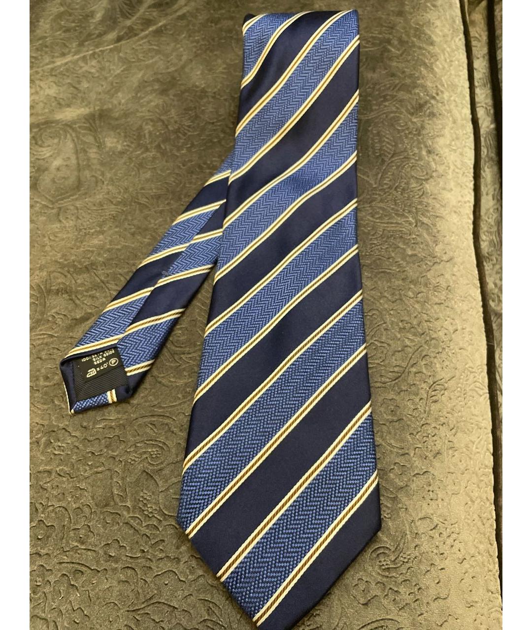 ERMENEGILDO ZEGNA Синий шелковый галстук, фото 6
