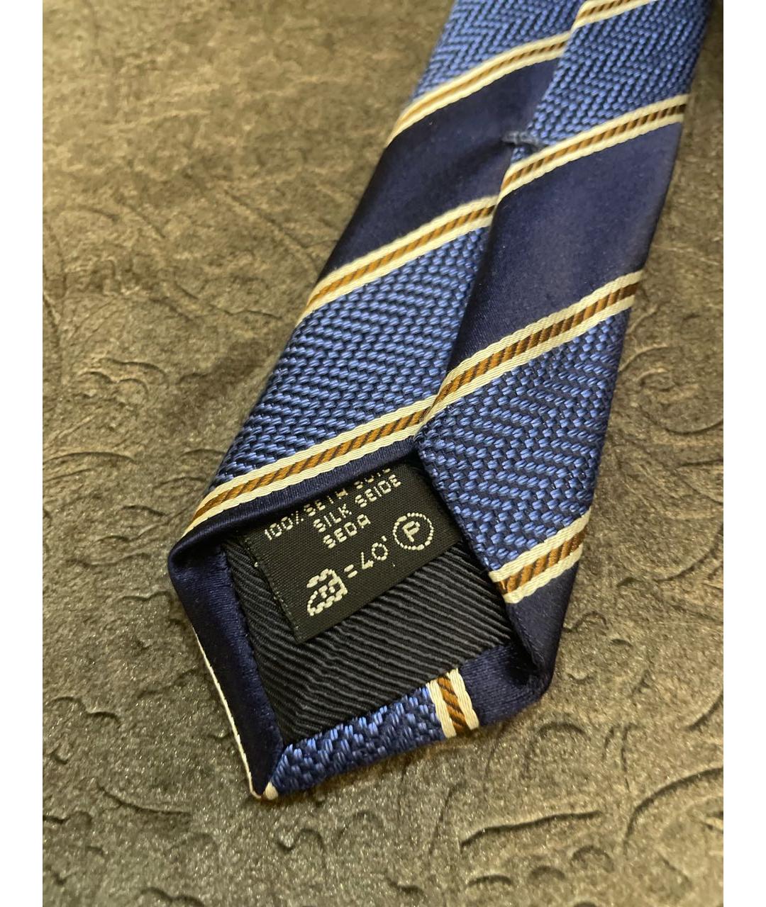 ERMENEGILDO ZEGNA Синий шелковый галстук, фото 5