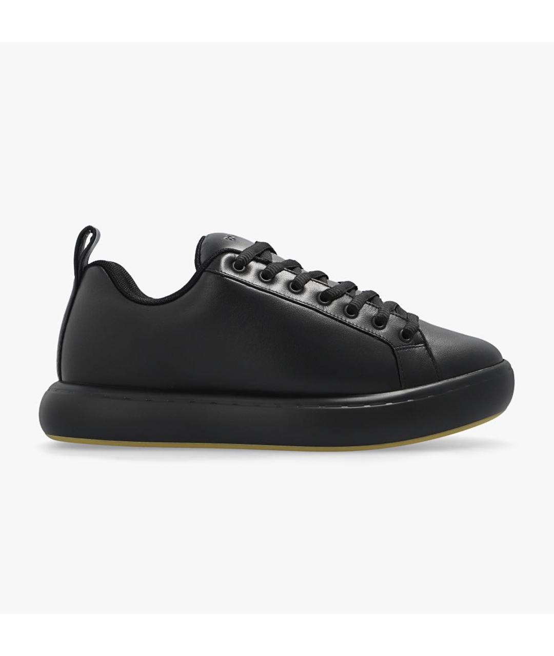 BOTTEGA VENETA Черные кожаные низкие кроссовки / кеды, фото 4