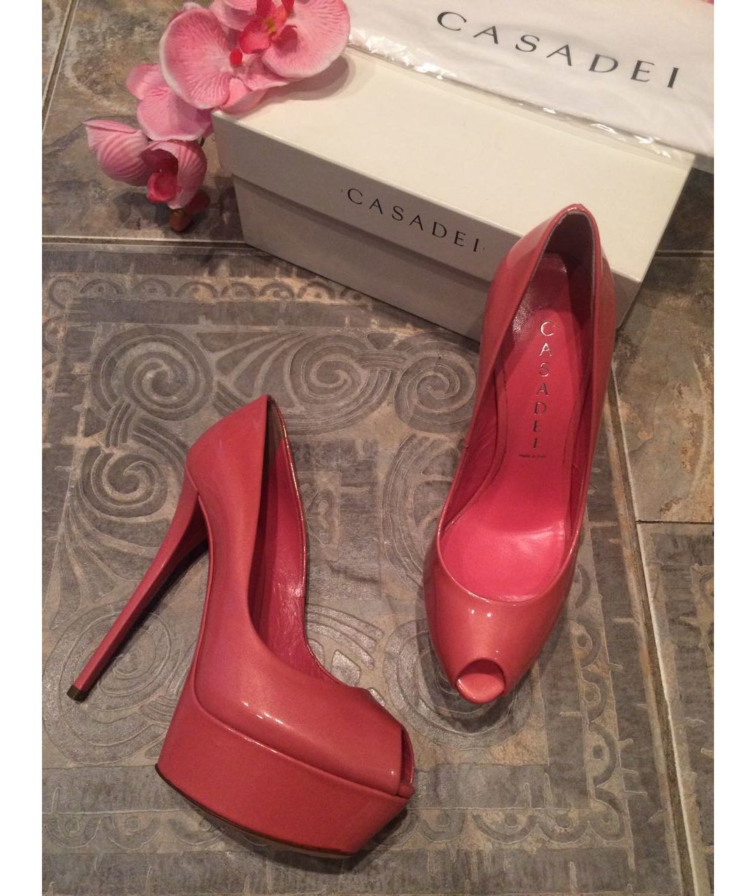 CASADEI Розовые кожаные туфли, фото 2