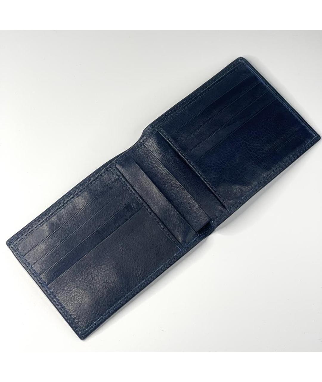 JOHN GALLIANO VINTAGE Темно-синий кожаный кошелек, фото 3