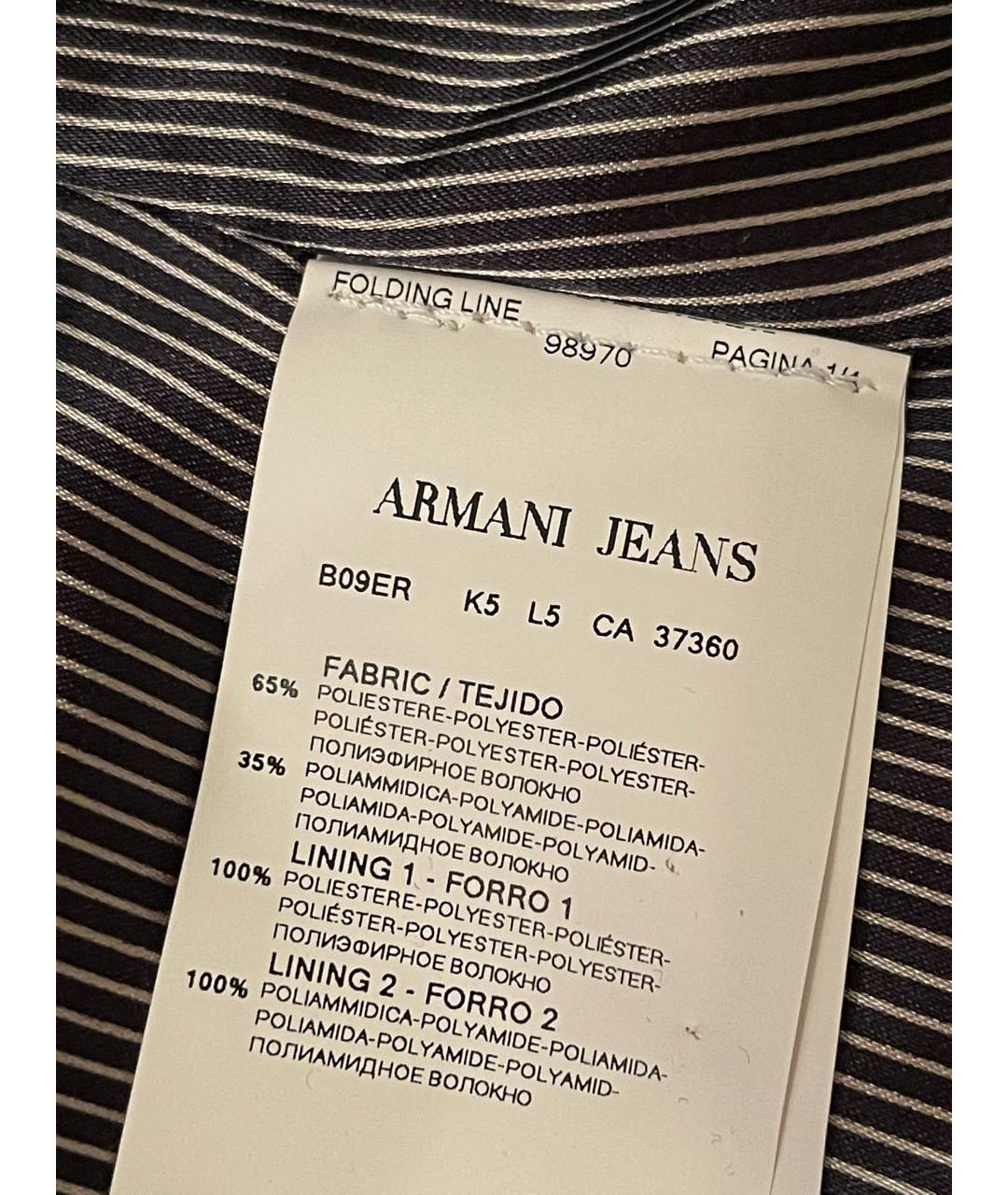 ARMANI JEANS Черная полиэстеровая куртка, фото 4