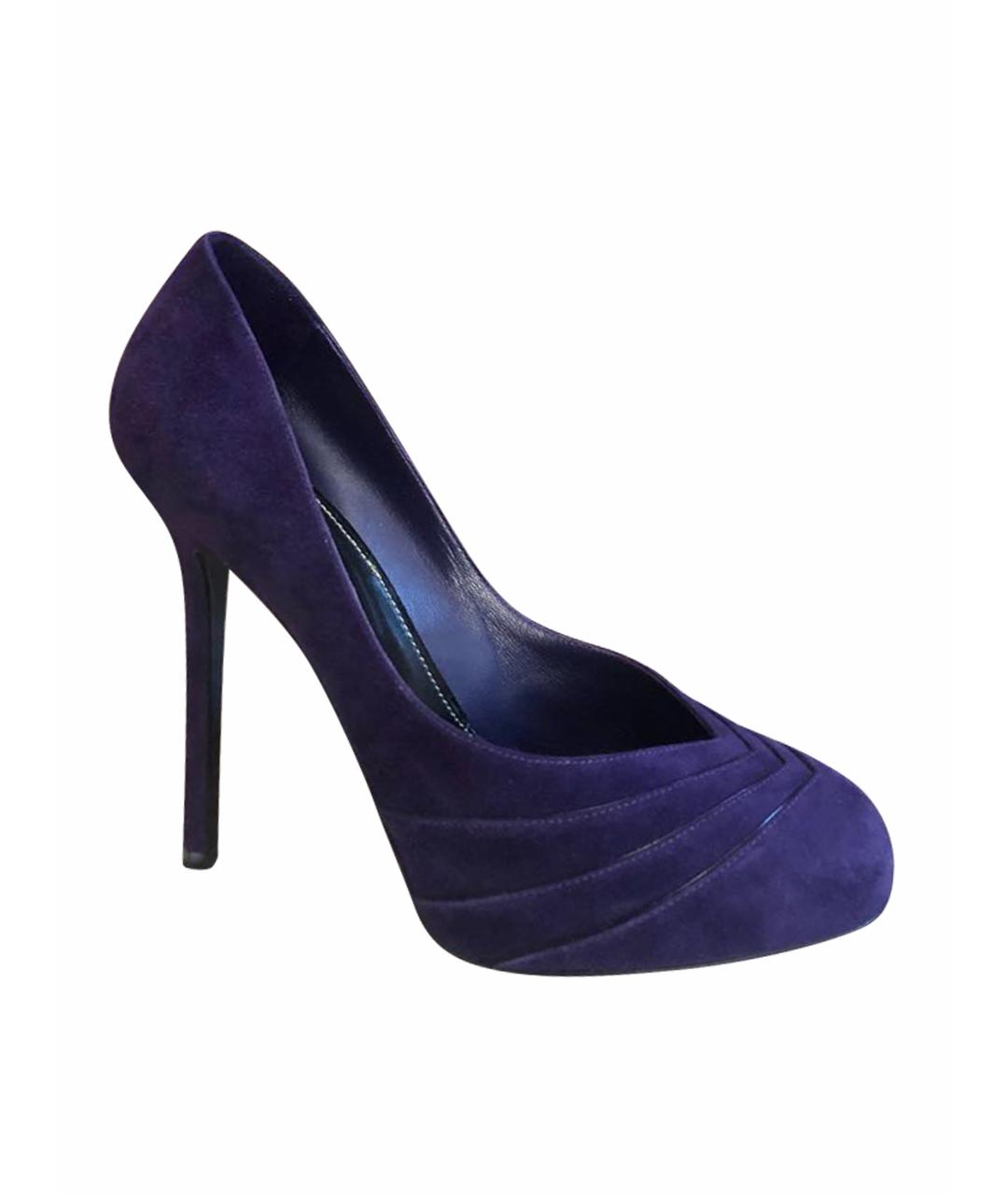 SERGIO ROSSI Фиолетовые замшевые туфли, фото 1