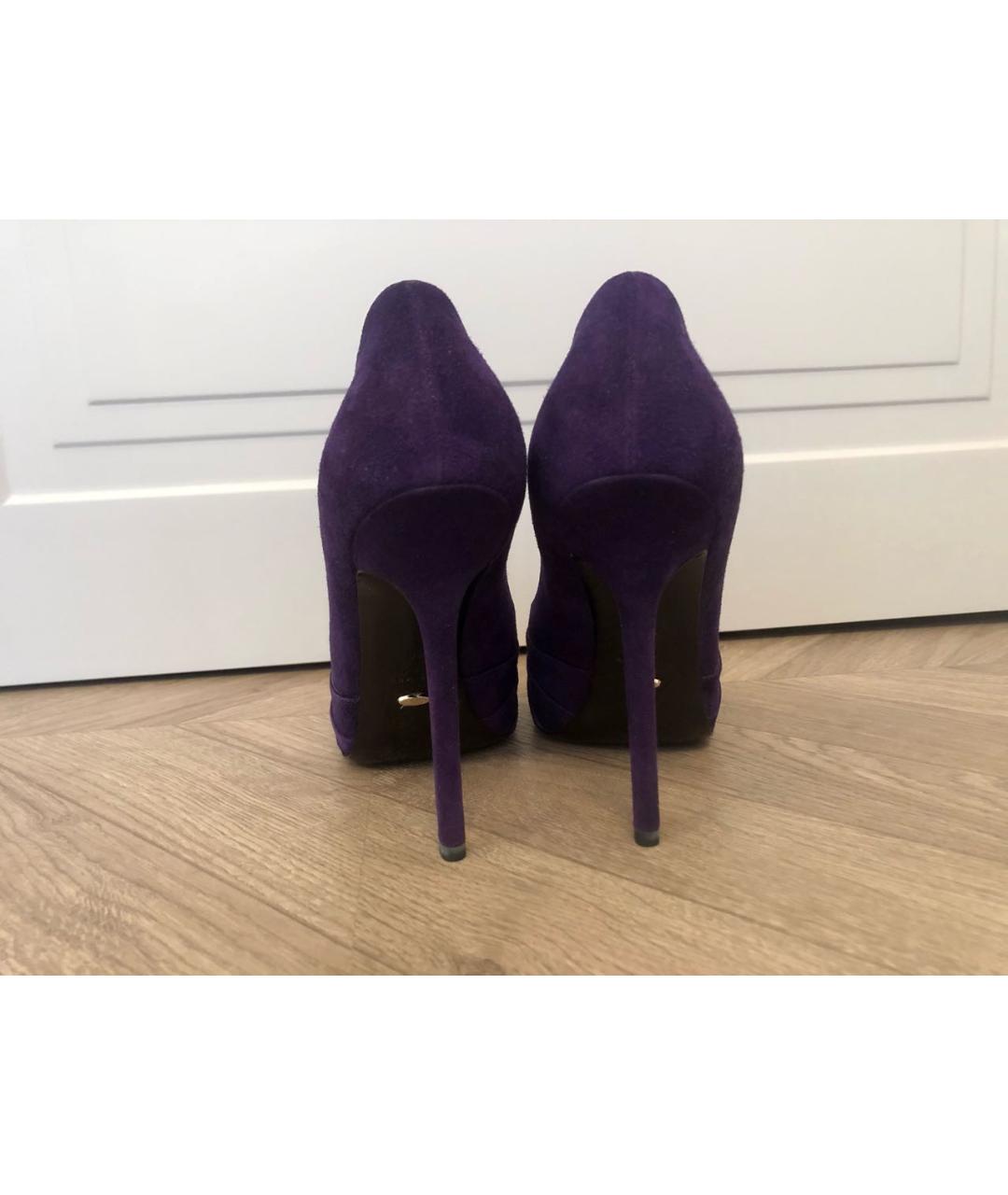 SERGIO ROSSI Фиолетовые замшевые туфли, фото 4