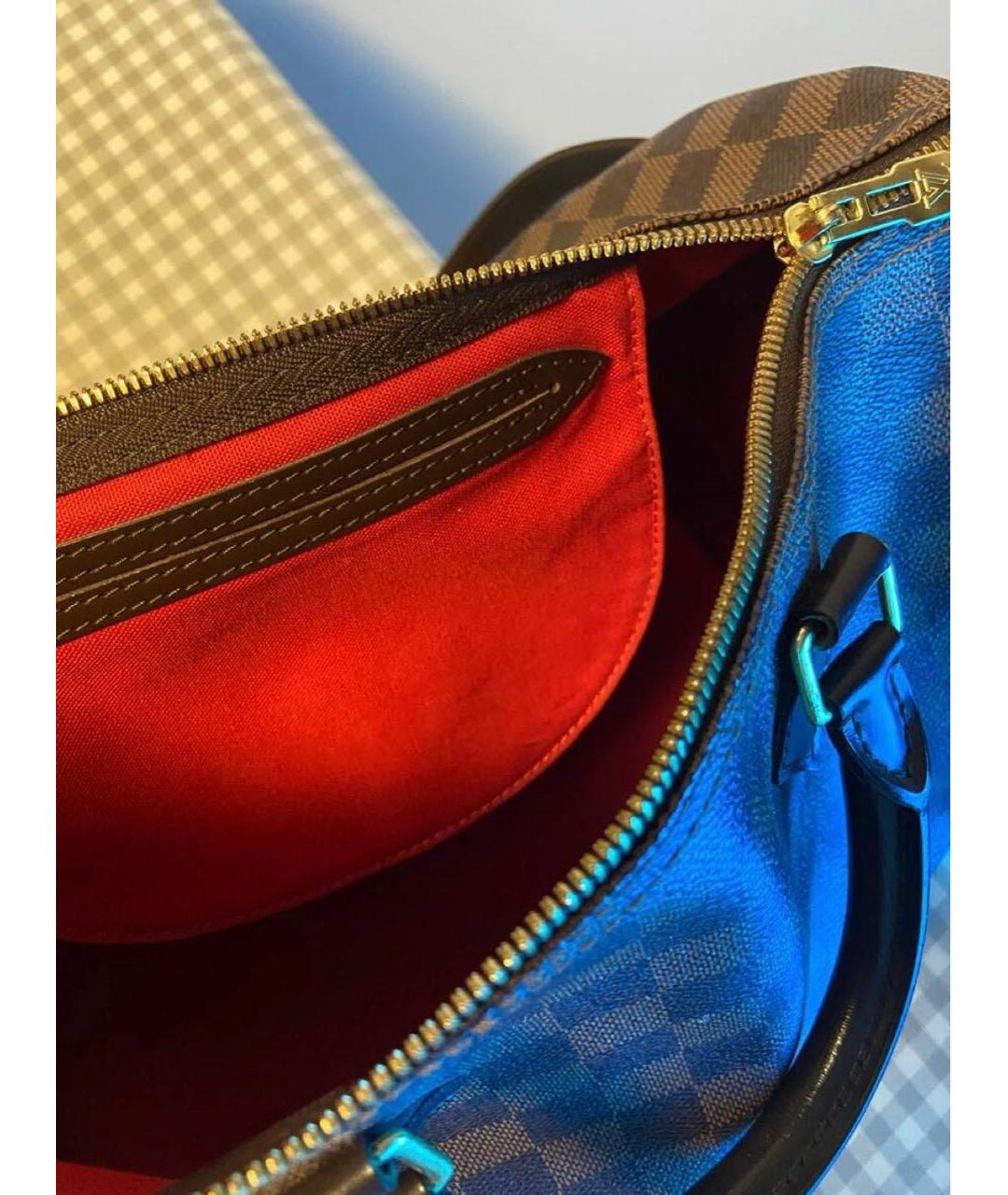 LOUIS VUITTON Коричневая тканевая дорожная/спортивная сумка, фото 3